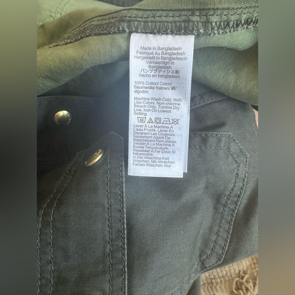 J. Crew Factory Olive Resin Coated Utility Jacket - Picture 7 of 12
